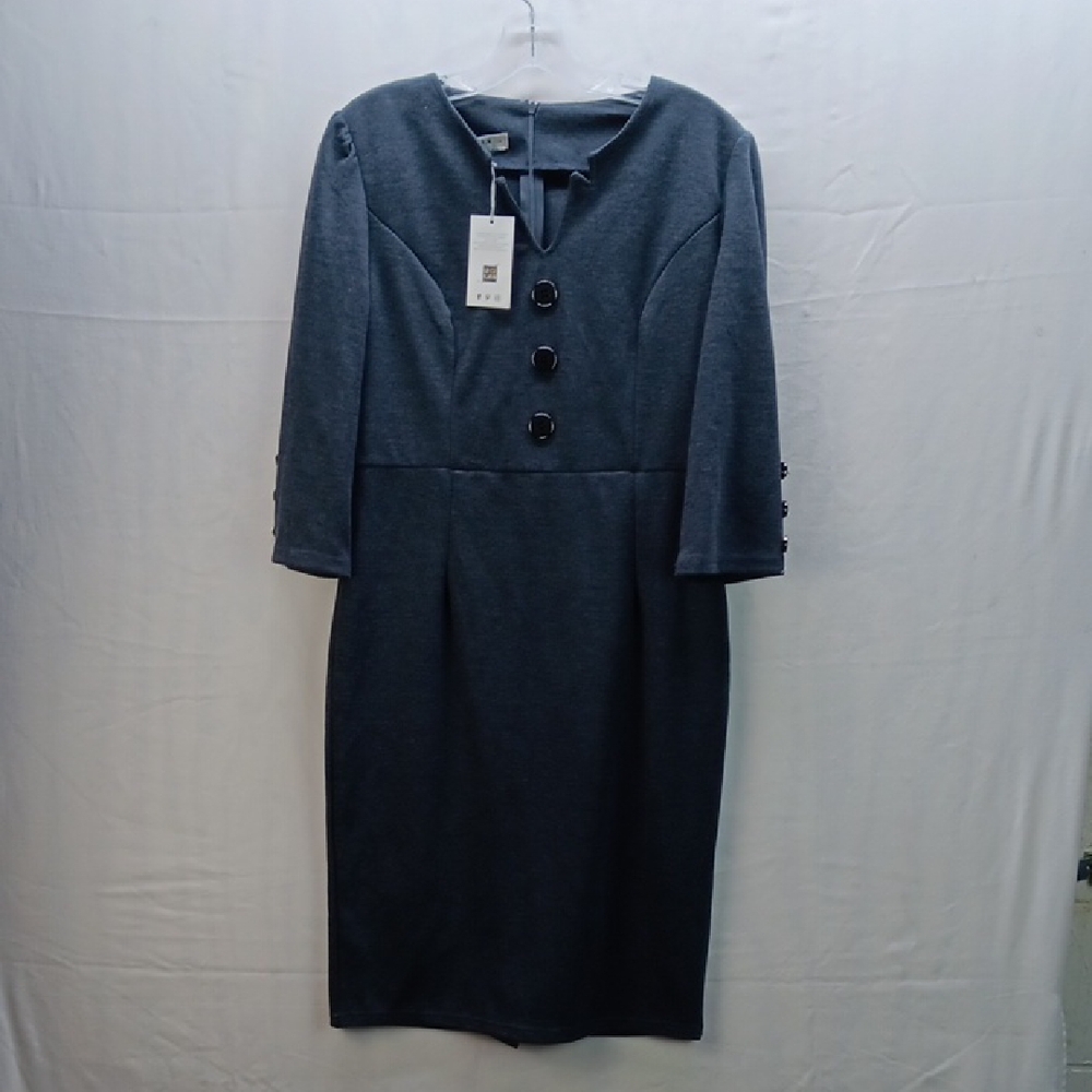 Grace & Karin Slate Long Sleeve Dress Size: L New